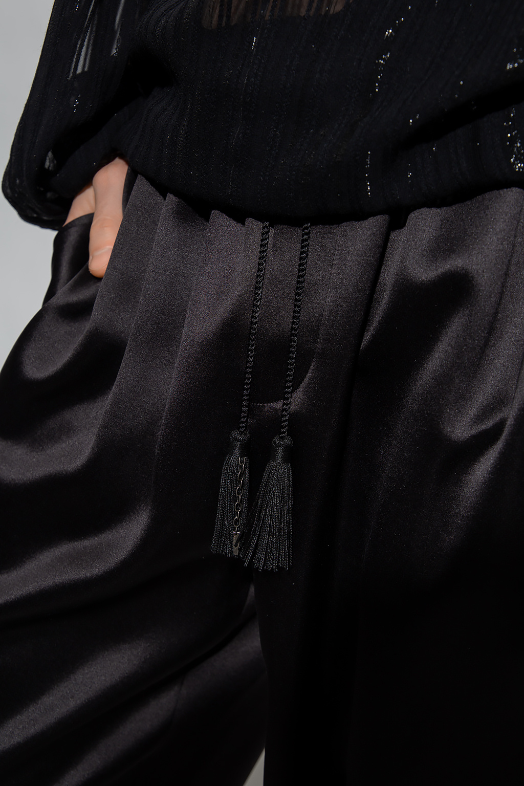 SchaferandweinerShops France - Black Silk sweatpants Saint